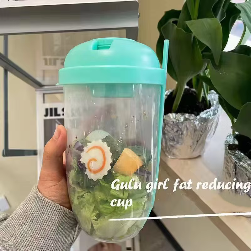 Bento en forme de bouteille saladier pour boîte à salade déjeuner avec fourchette saladier