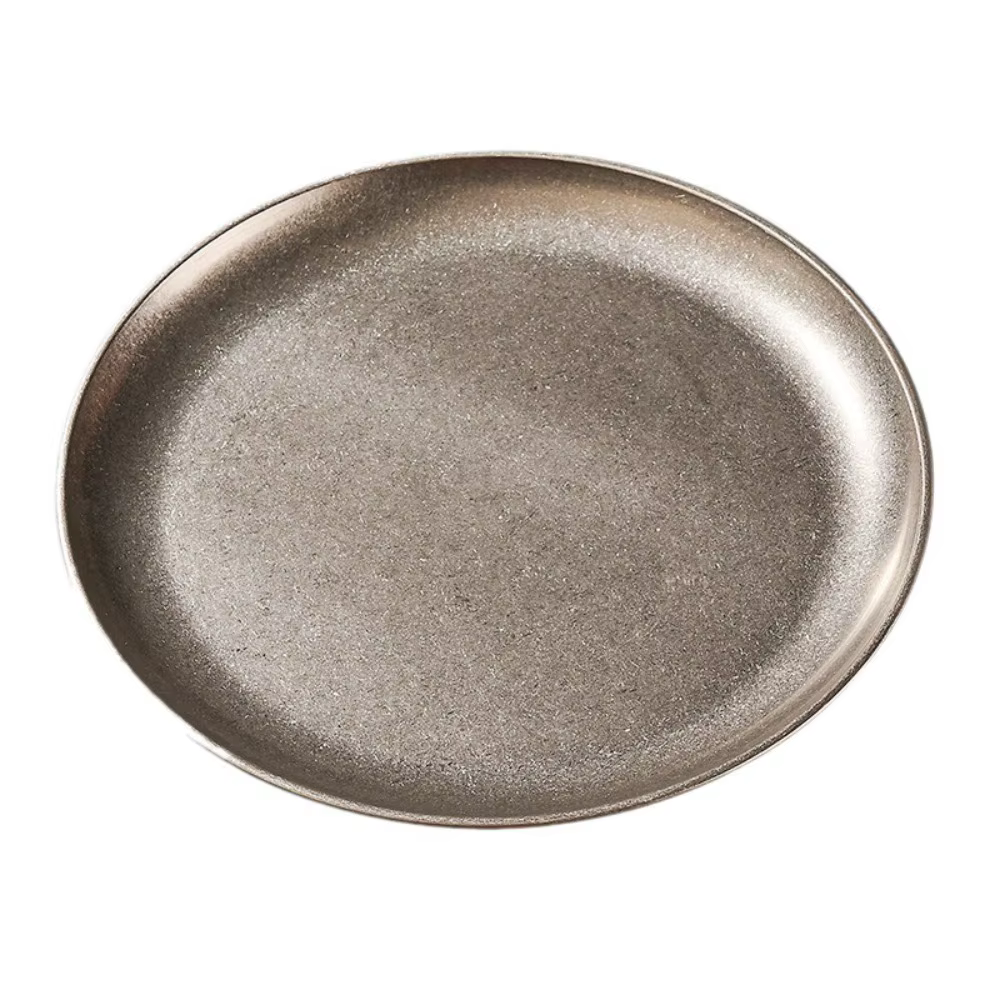 Vaisselle assiette à Steak en acier inoxydable plat occidental classique Durable assiette à Sushi cr