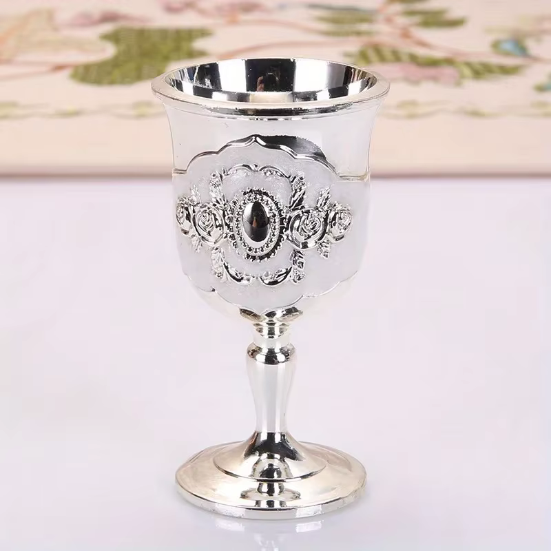 Verres à vin en métal de style européen vintage, coupe à vin, gobelet à champagne, verres à cocktail