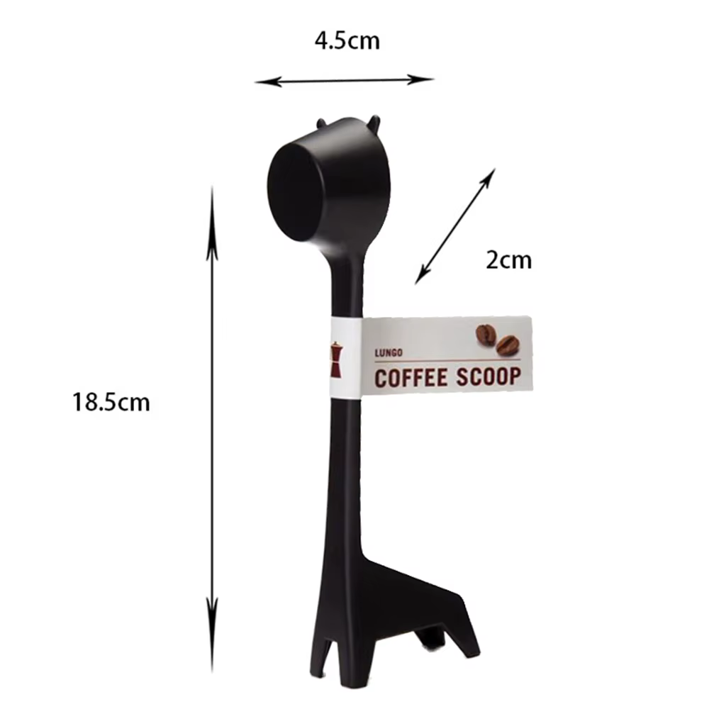 Cuillère à café en forme de girafe de dessin animé, Design mignon, poudre noire, cuillères quantitat