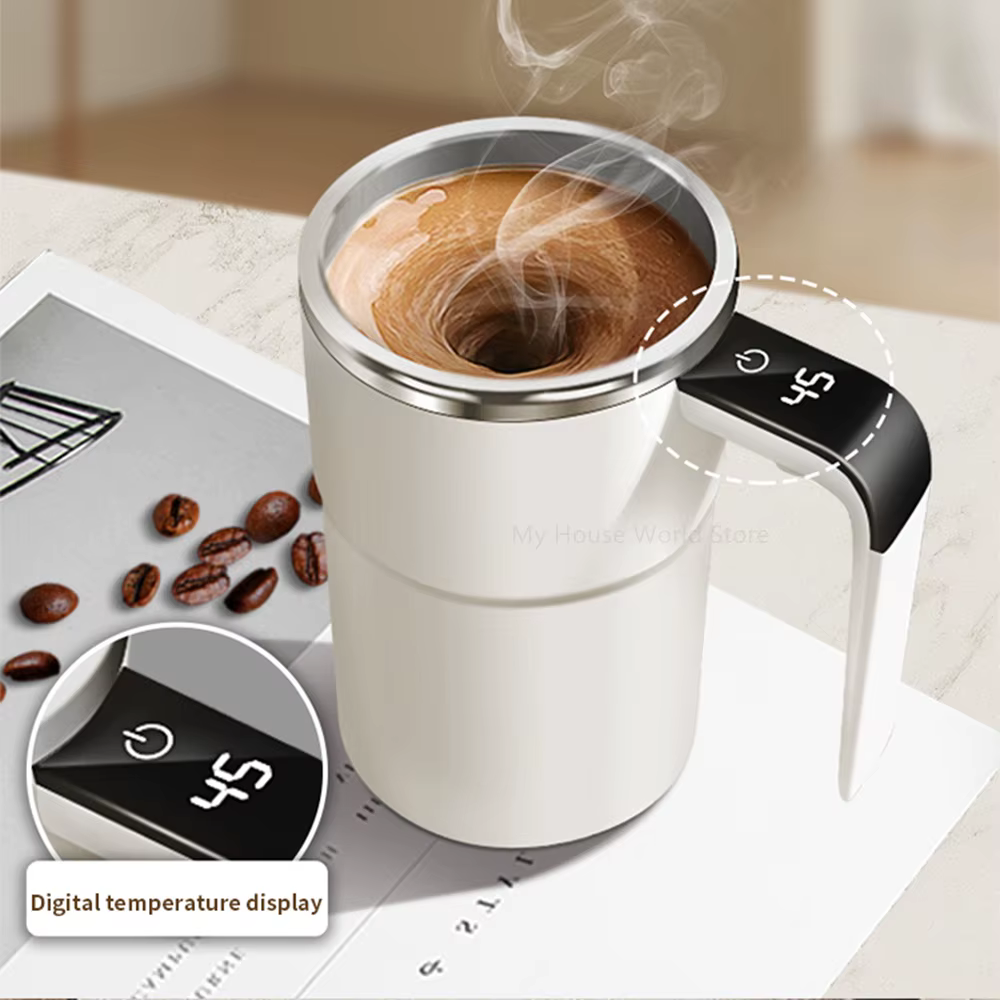 Tasse à agitation automatique, Rechargeable, Portable, café, mélangeur électrique en acier inoxydabl