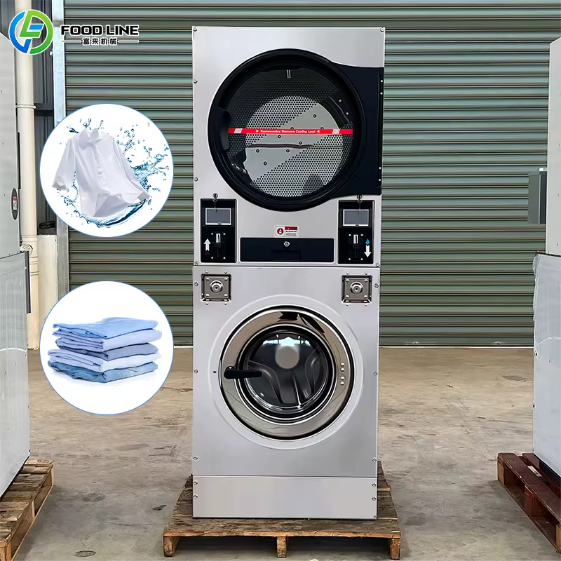 Lave-linge industriel automatique à monnayeur pour laverie libre-service, équipement professionnel p