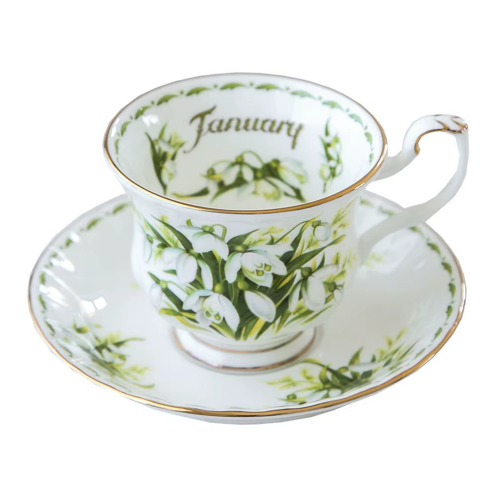 Service à thé Royal Albert en porcelaine fine pour le thé de l'après-midi - cadeau de luxe pour la m