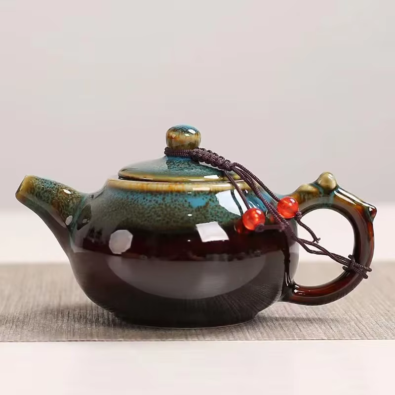Service à thé de voyage en céramique glaçure, service à thé chinois Gaiwan, tasses à thé en céramiqu