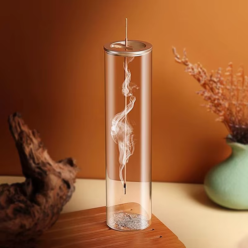 Brûleur d'encens en verre moderne, porte-encens volant Anti-cendres, plaque d'encens, capteur de cen