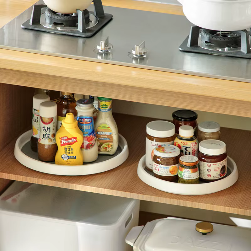 1/4 pièces 360 rotatif Anti coulissant cuisine condiments rotatif support de rangement vaisselle arm