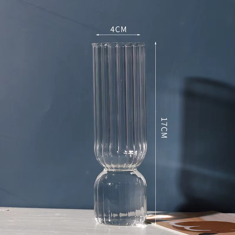 Vase en verre nordique pour la décoration de la maison, petits vases à fleurs, ornement de salon mod