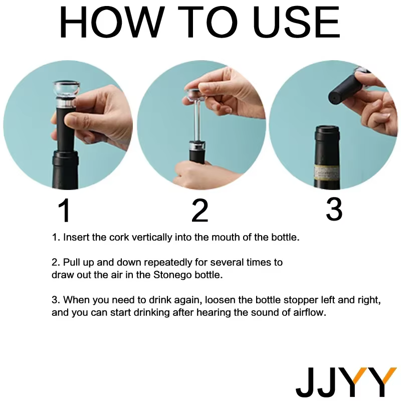 JJYY bouchon de conservation du vin bouchons de conservation bouchon de bouteille sous vide pompe en