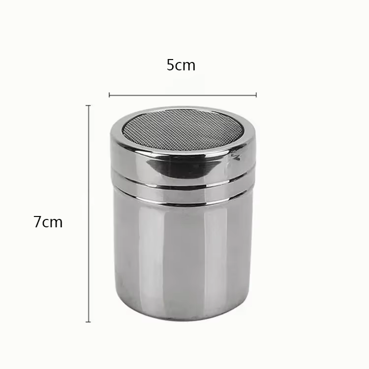 Shaker à chocolat en acier inoxydable, 1 pièce, farine de cacao, tamis à café, sucre en poudre, acce