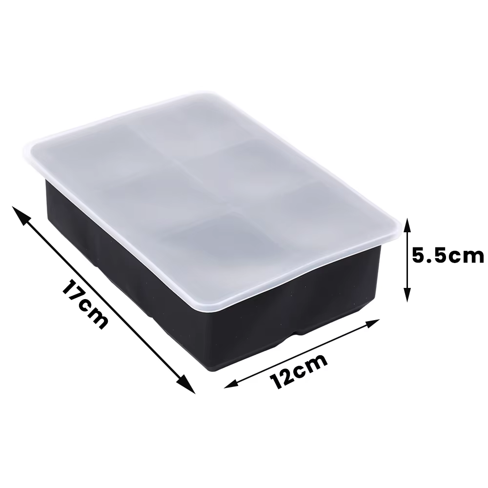 4/6/8/grille grand plateau à glace moule boîte grand Silicone de qualité alimentaire glaçon plateau