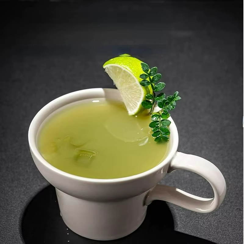 Tasse à café latte de style japonais avec poignée