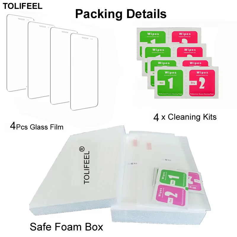 4 pièces verre trempé pour Huawei P Smart 2019 P Smart Z S 2021 protecteur d'écran pour Huawei P30 Lite P20 Pro P40 Lite E P50 verre