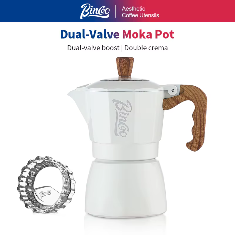 Bincoo – Pot Moka à double Valve