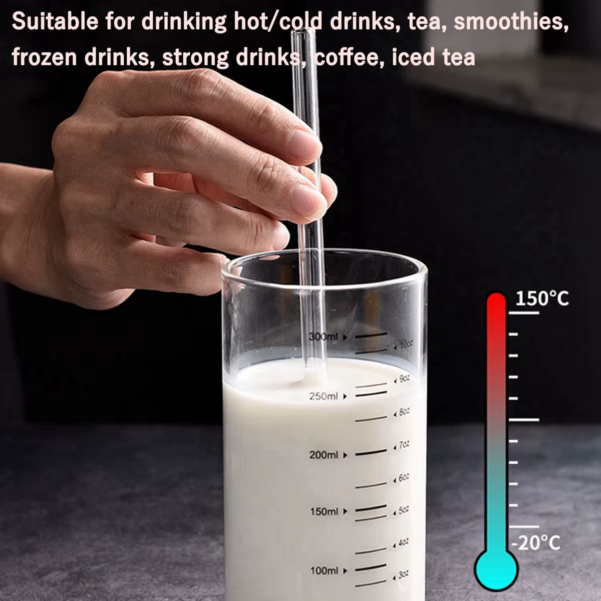 Pailles en verre réutilisables