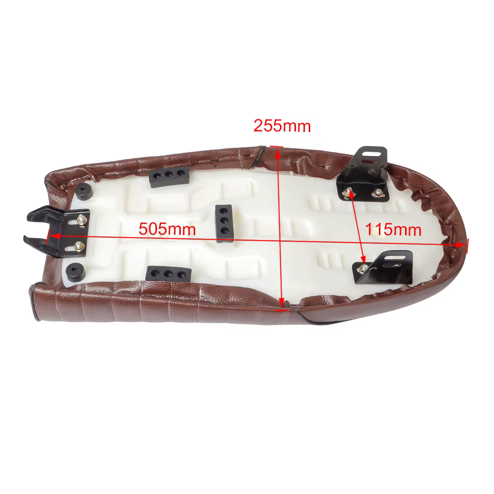 Coussin de siège de moto rétro, Vintage, confortable, plat et bosse, pour Yamaha Cafe Racer CG125, moto Honda