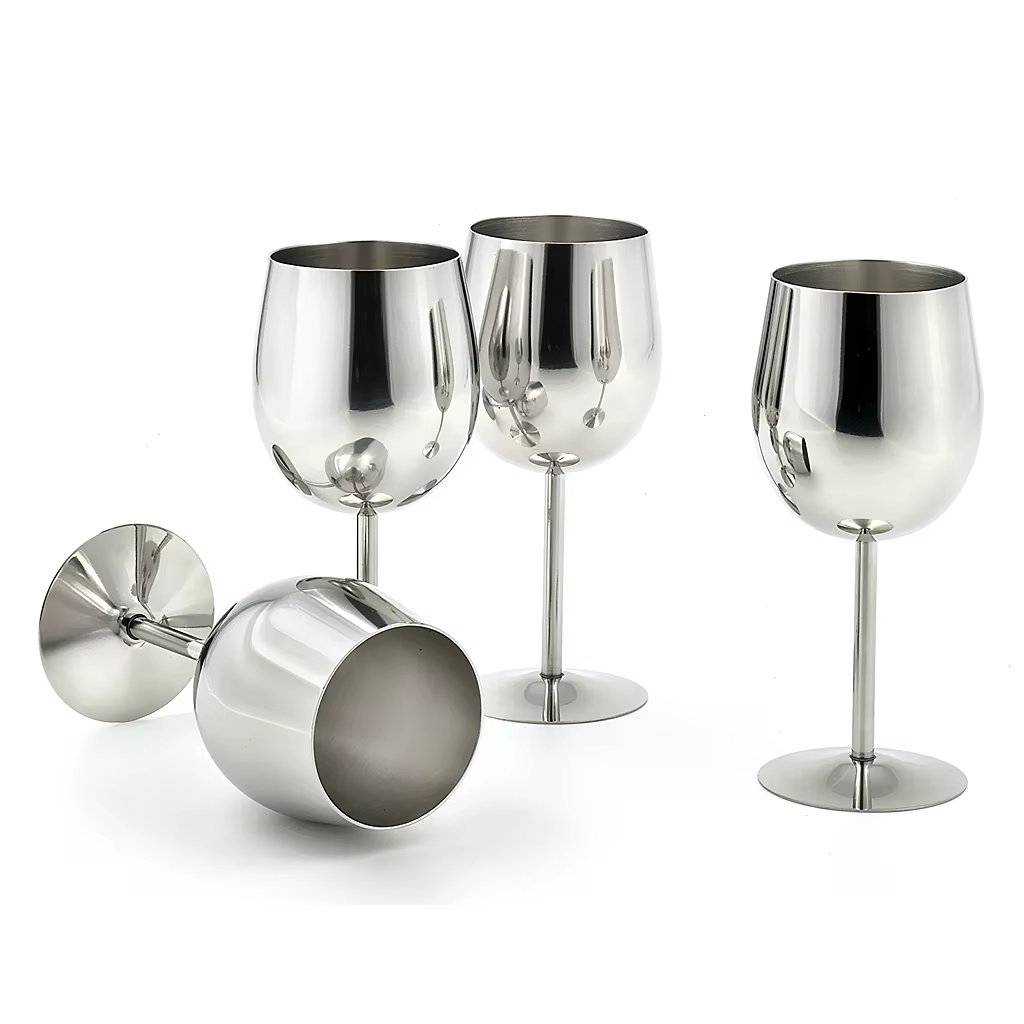 Verres à vin en acier inoxydable