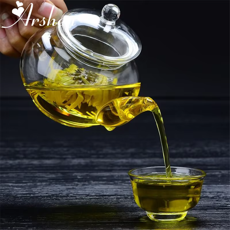 Arshen – théière en verre filtrée et résistante à la chaleur de 250ml