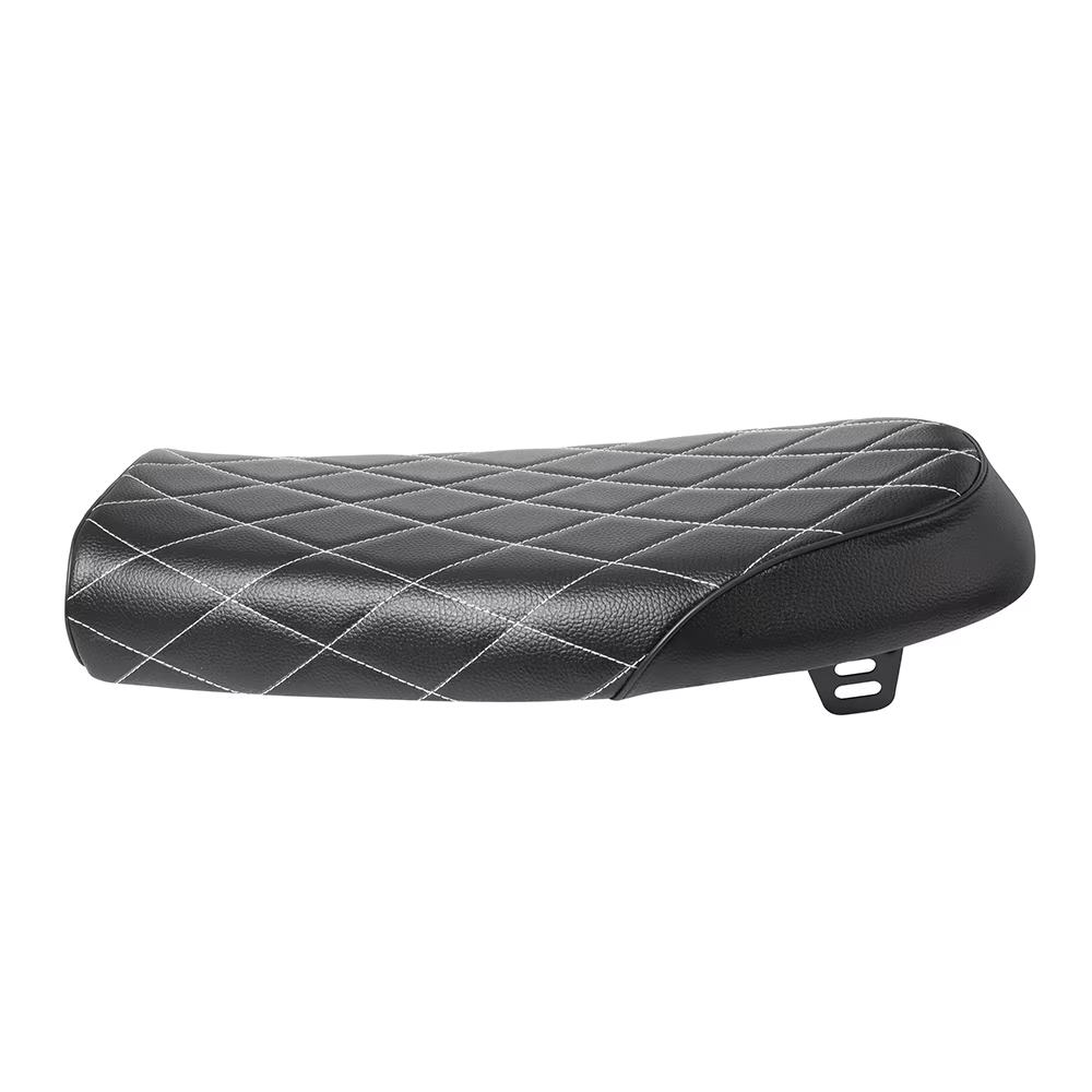 Sièges Plats de Moto Rétro en Cuir Synthétique, Noir et Marron, Vintage 73Inboulon Seat, pour Honda CB CL Universel