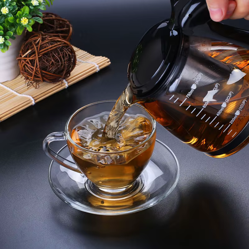 Théière en verre au Design créatif 750ml et 1200ml