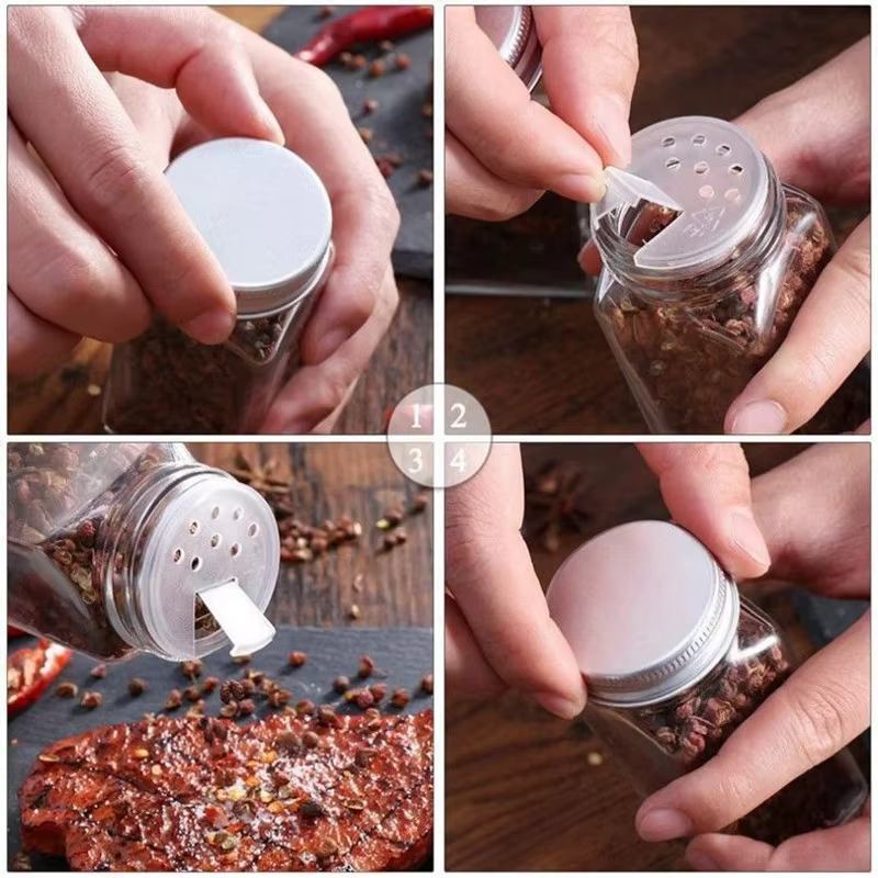 Bouteilles d'épices en verre avec 20 étiquettes à épices