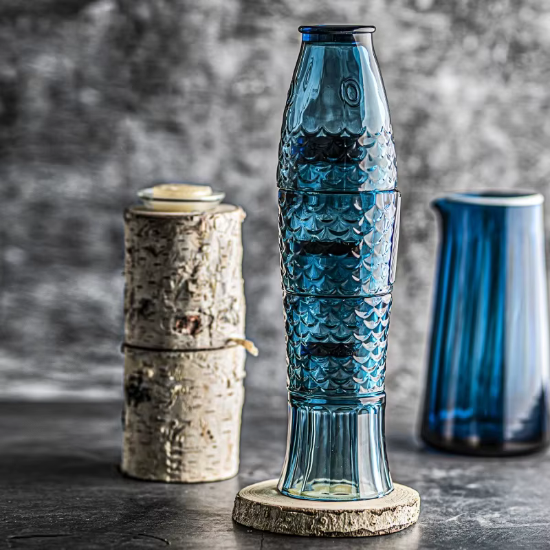 Ensemble de verres à eau en forme de poisson Koi