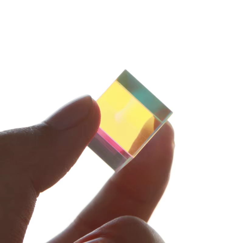 Prisme x-cube en verre dichroïque, 20x20x17mm, couleur photographique, cadeau, faisceau optique, lumière combinée