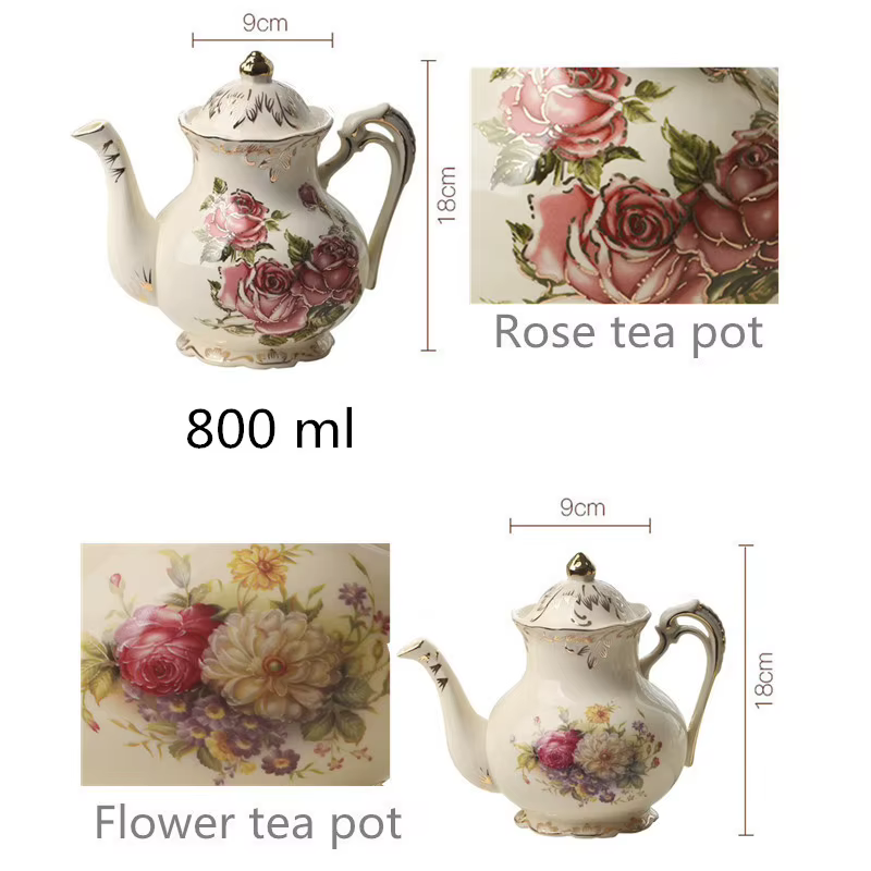 Lvory-Cafetière en porcelaine européenne