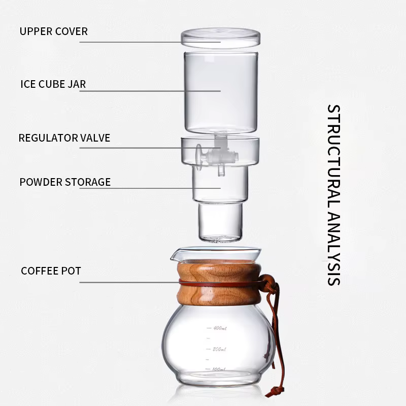 Bouilloire à café en verre pratique