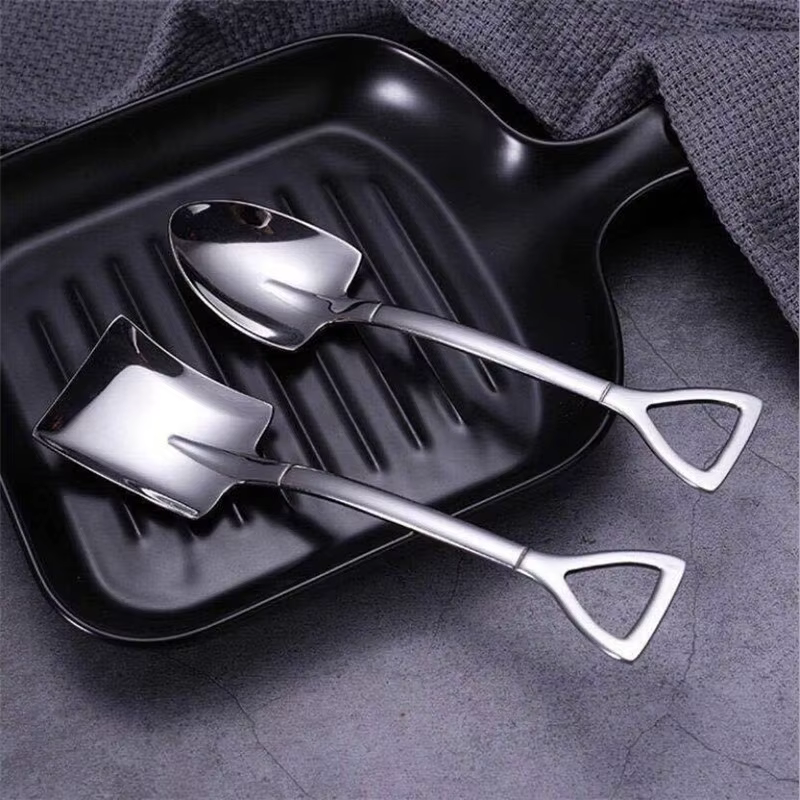 Pcs 1/2 Cuillère À Café Ensemble de Couverts En Acier Inoxydable Rétro Fer Pelle