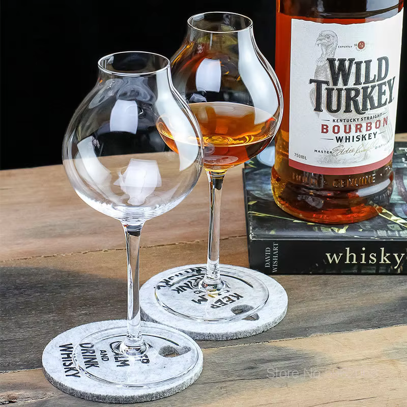 Verre à whisky en cristal avec bourgeon