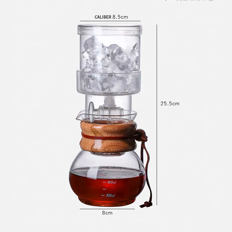 Bouilloire à café en verre pratique