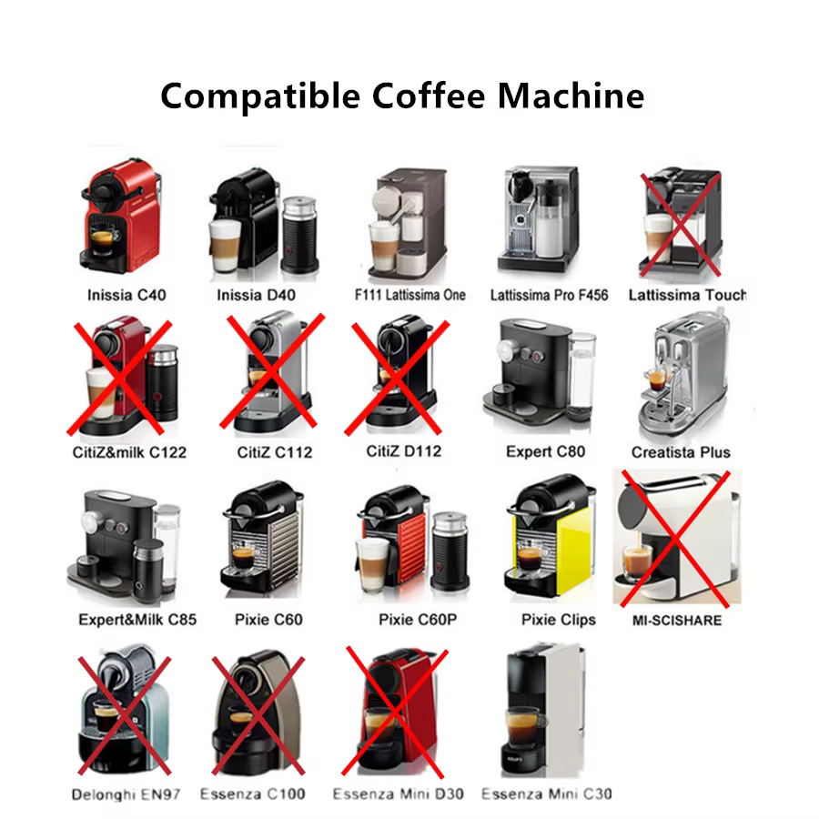 Filtre à café réutilisable ICafilas pour Machine Nespresso avec capsule en acier inoxydable pour Nospresso