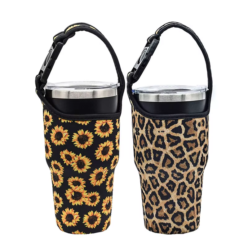 Manchon de Tasse à Café Glacé Réutilisable avec Poignée en Néoprène