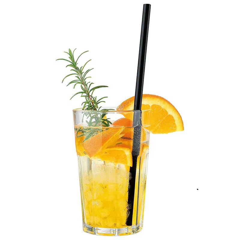 Pailles droites en verre fin coloré
