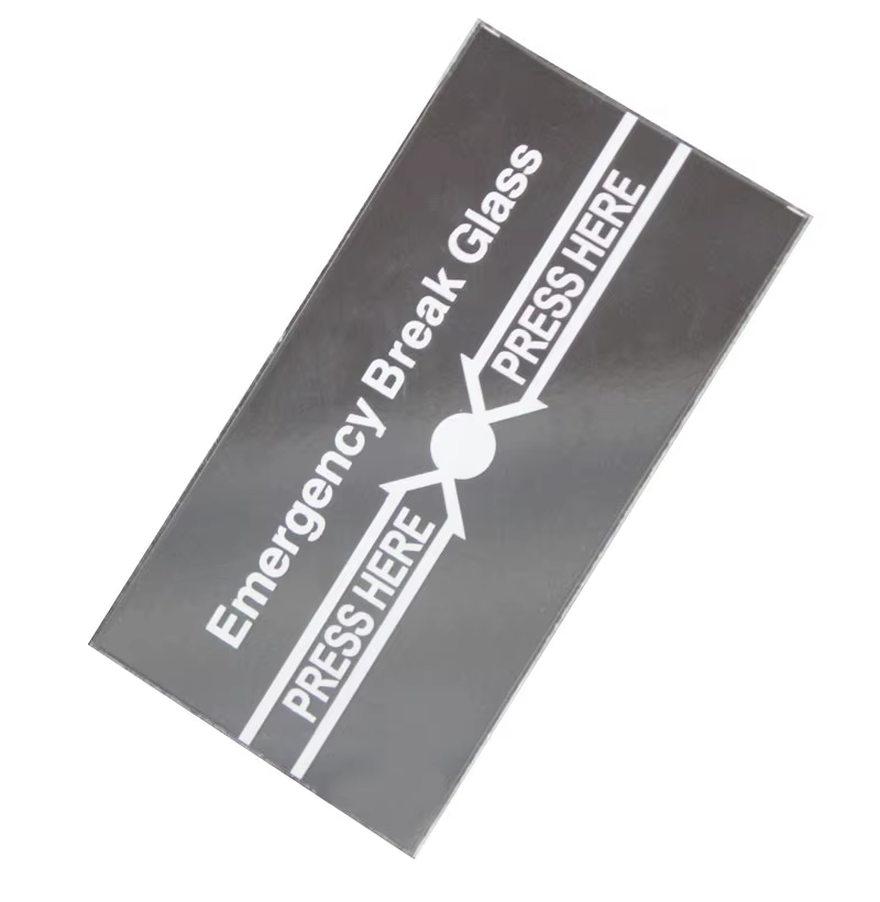 Panneau anglais en verre d'urgence, 20 pièces, remplacement pour briser le verre d'urgence
