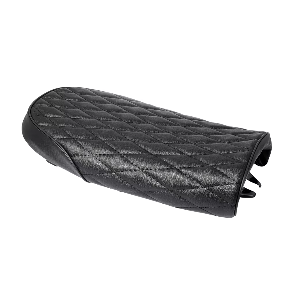 Sièges Plats de Moto Rétro en Cuir Synthétique, Noir et Marron, Vintage 73Inboulon Seat, pour Honda CB CL Universel