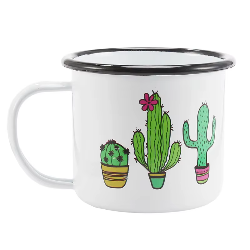 Tasse émaillée personnalisée avec logo