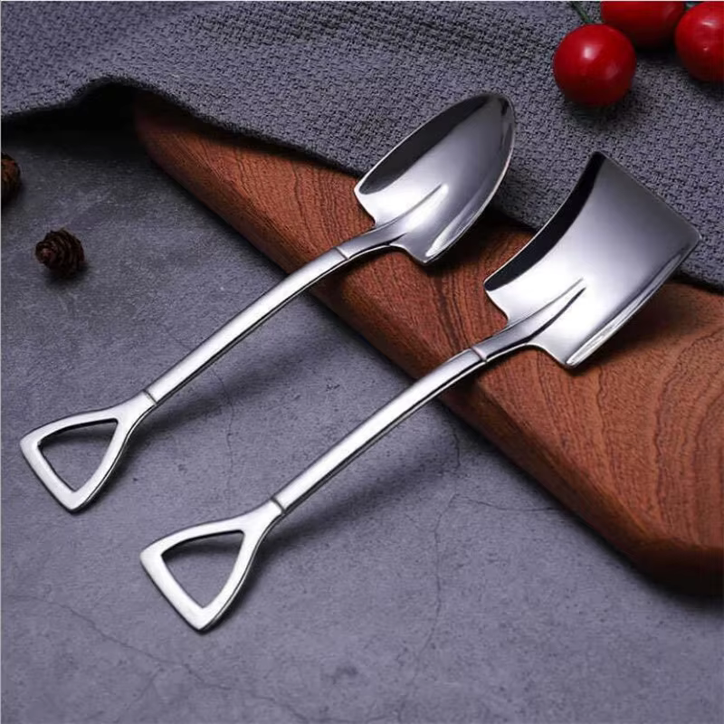 Pcs 1/2 Cuillère À Café Ensemble de Couverts En Acier Inoxydable Rétro Fer Pelle