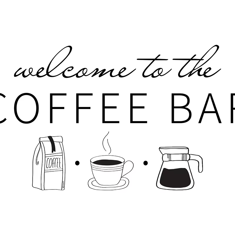 Affiche de café avec imprimés d'art