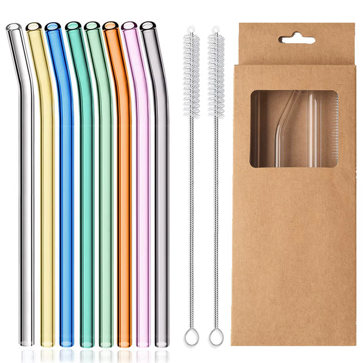 Pailles en verre réutilisables