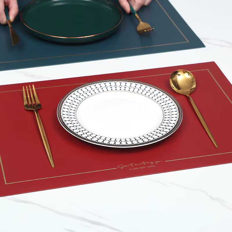 Sets de Table Rectangulaires en Cuir
