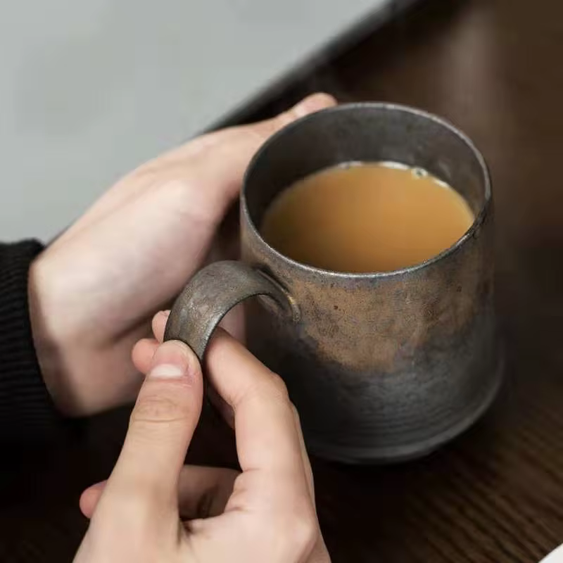 HoMmi – tasse à café vintage en grès fait à la main