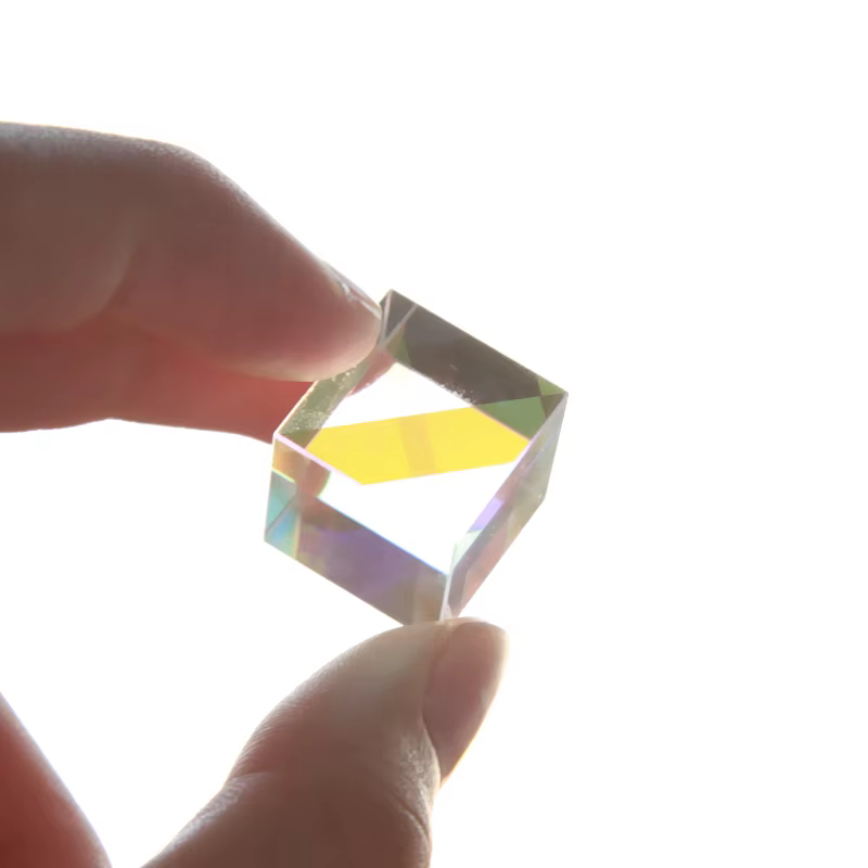 Prisme x-cube en verre dichroïque, 20x20x17mm, couleur photographique, cadeau, faisceau optique, lumière combinée
