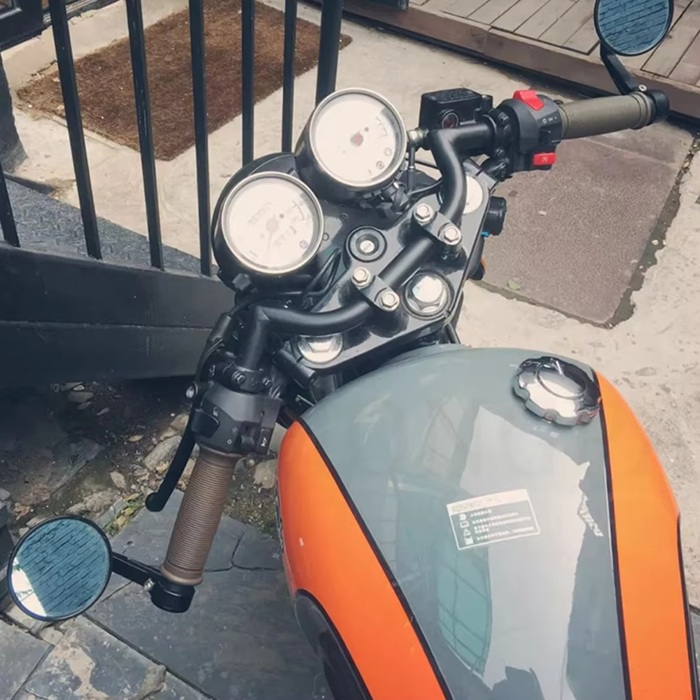 Volant de Moto Rétro, Guidon de 22m, 7/8 en effet, pour Royal Enfield 73Inboulon Tracker Bobber SV650 CB650R CB650F