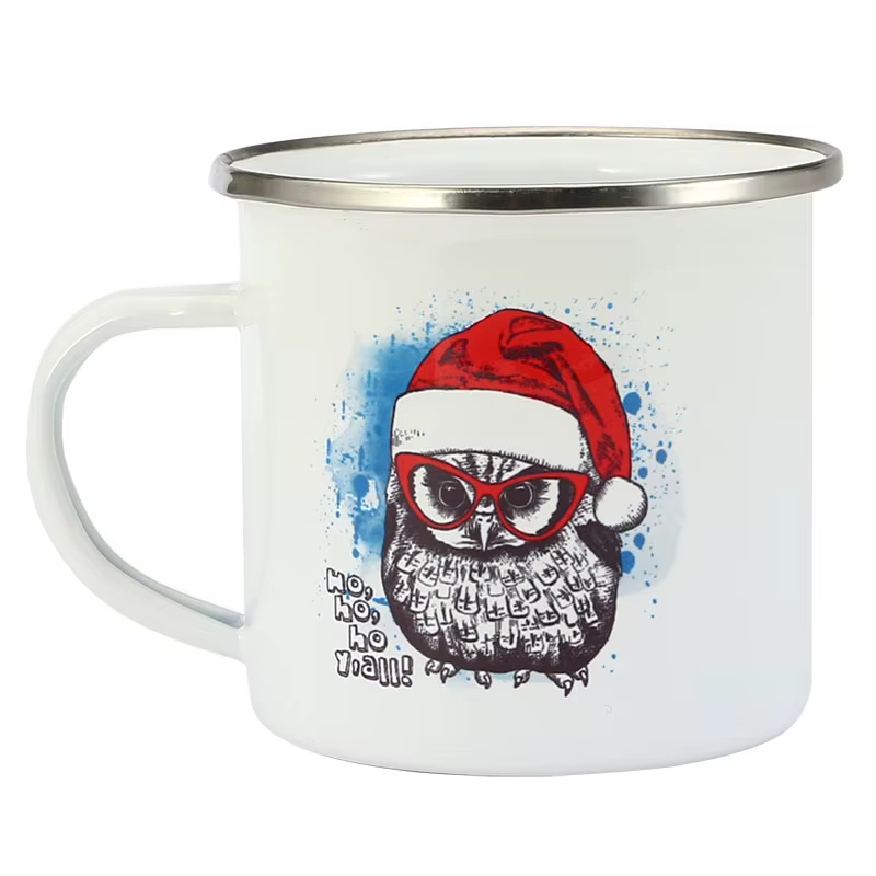 Tasse émaillée personnalisée avec logo