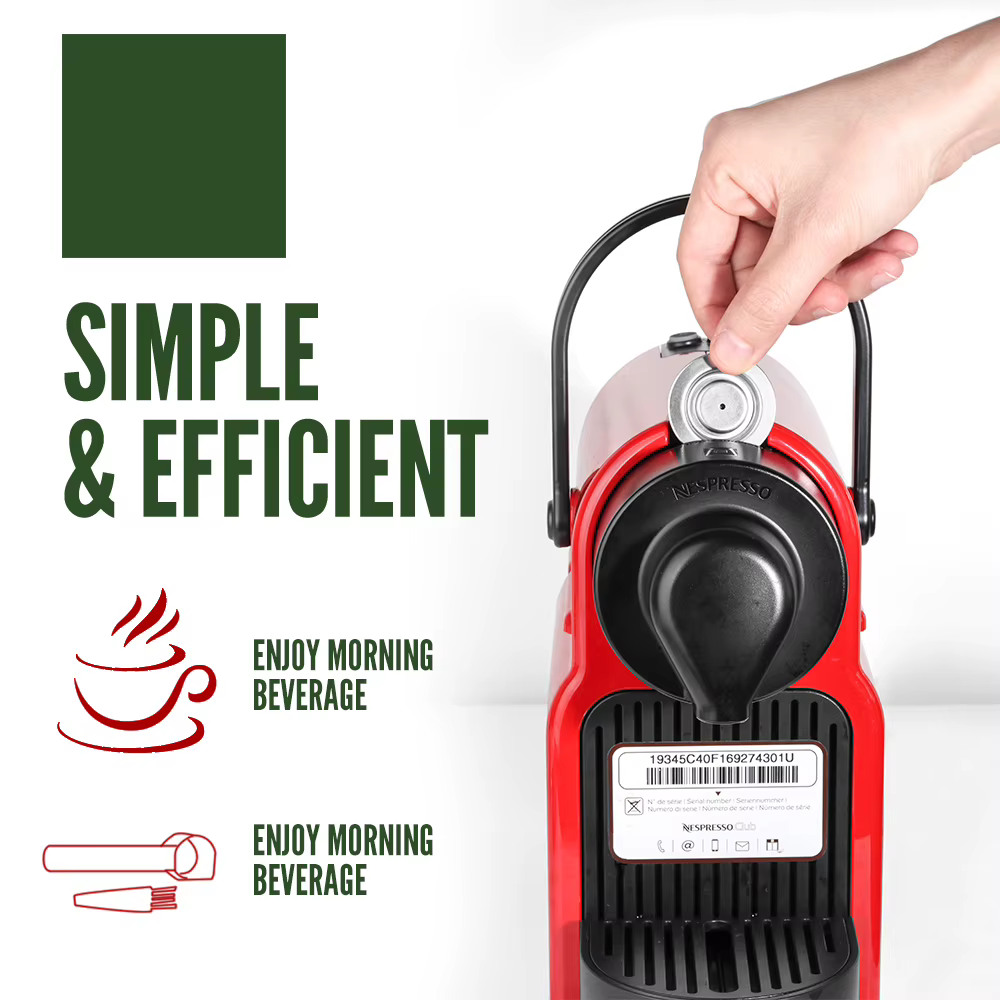 Capsules de café réutilisables Inissia & Pixie, en acier inoxydable, avec cuillère