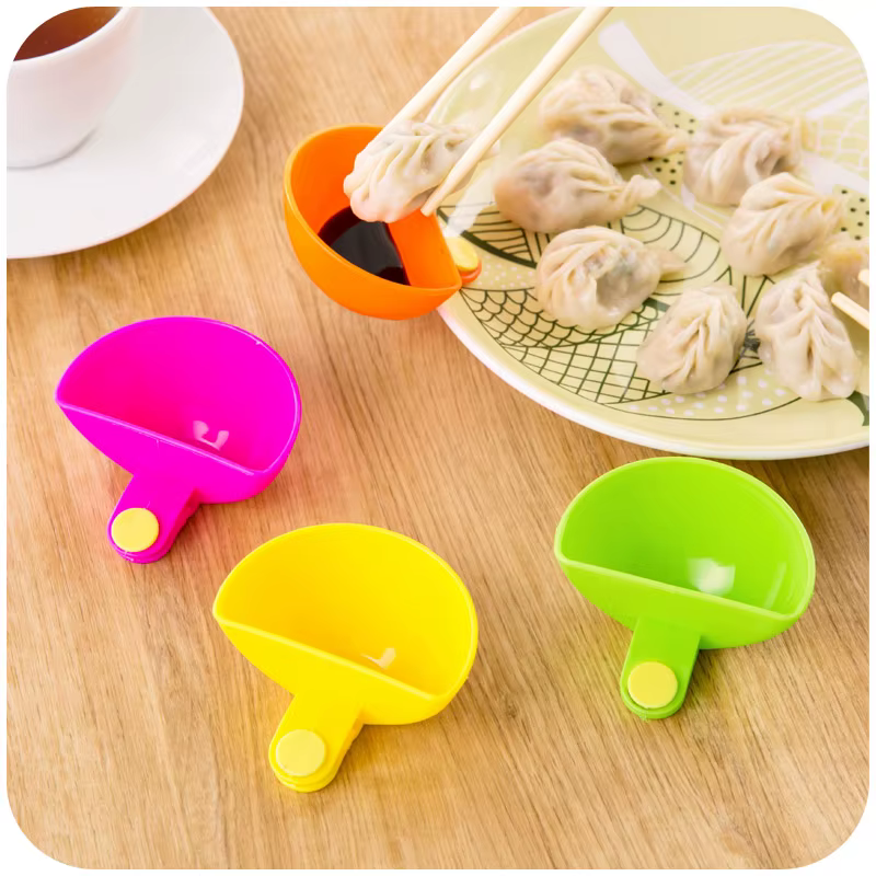 Plat à condiments coloré et créatif avec pince, multifonctionnel pour cuisine