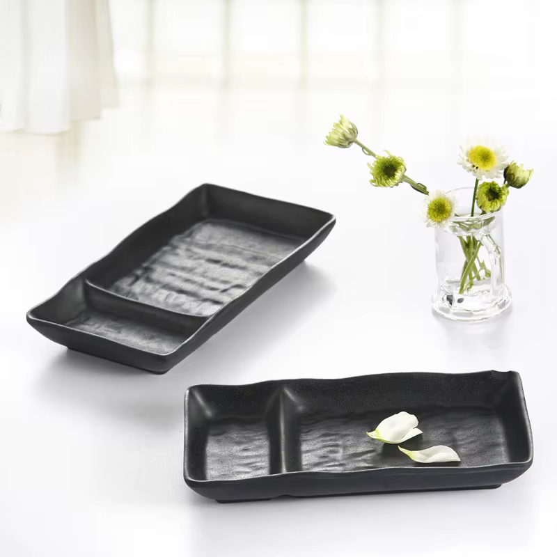 Assiettes en mélamine, plats à sauce pour restaurant