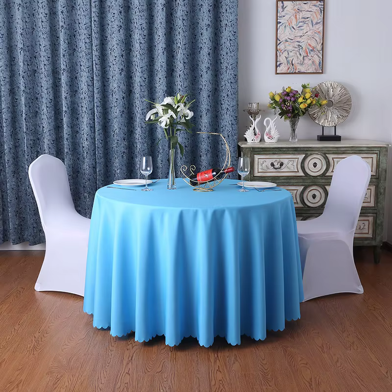 Nappe de Table ronde de couleur unie