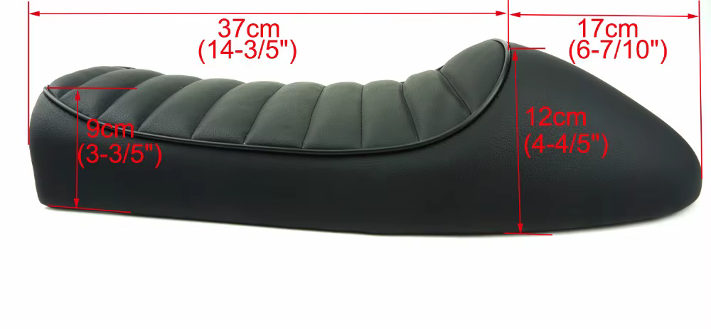 SAFFEN noir moto café Racer siège personnalisé Vintage bosse selle plat pan rétro siège pour Honda CB125S CB200 CB350 CL350 CB400